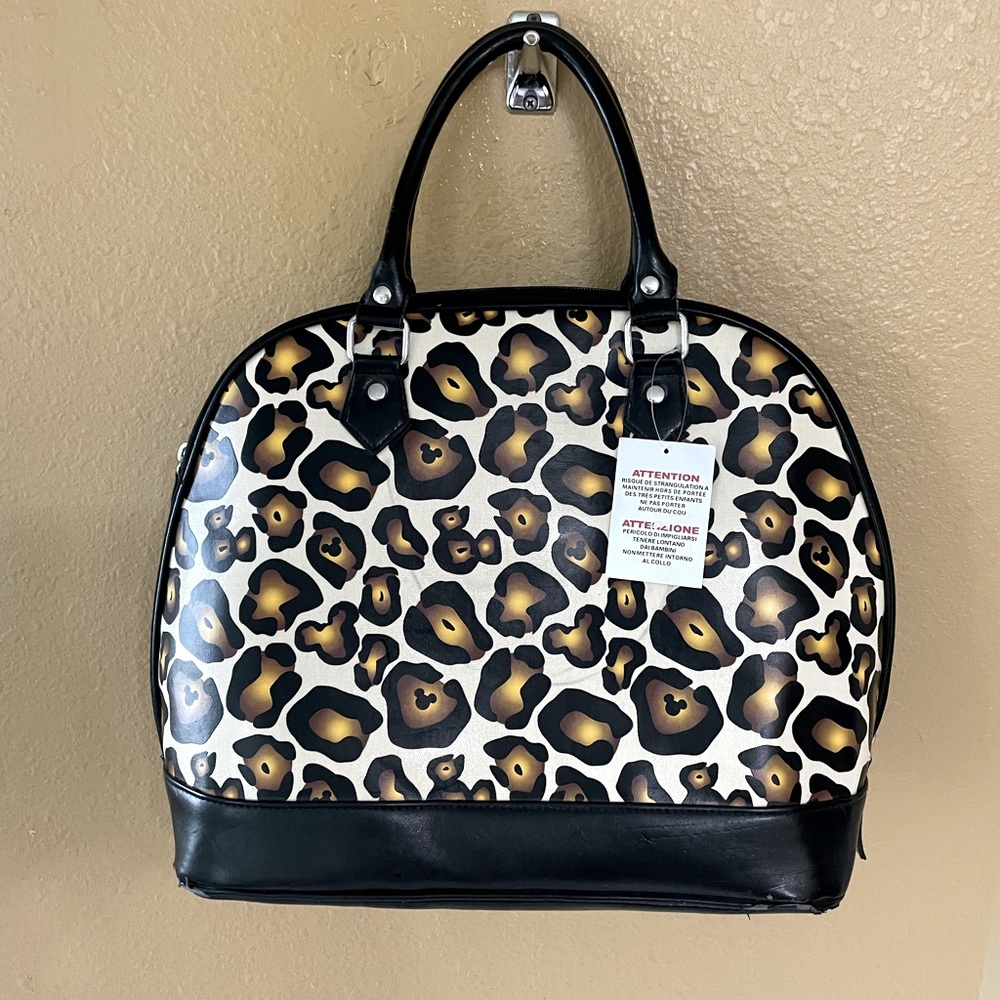Disney Parks Mickey Leopard Print Shoulder Bag